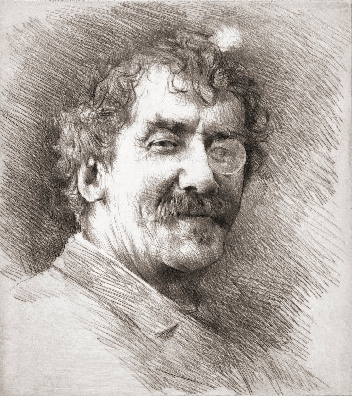 James McNeill Whistler, portret. autorstwa Mortimer Ludington Menpes