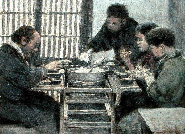 Japoński obiad autorstwa Mortimer Ludington Menpes
