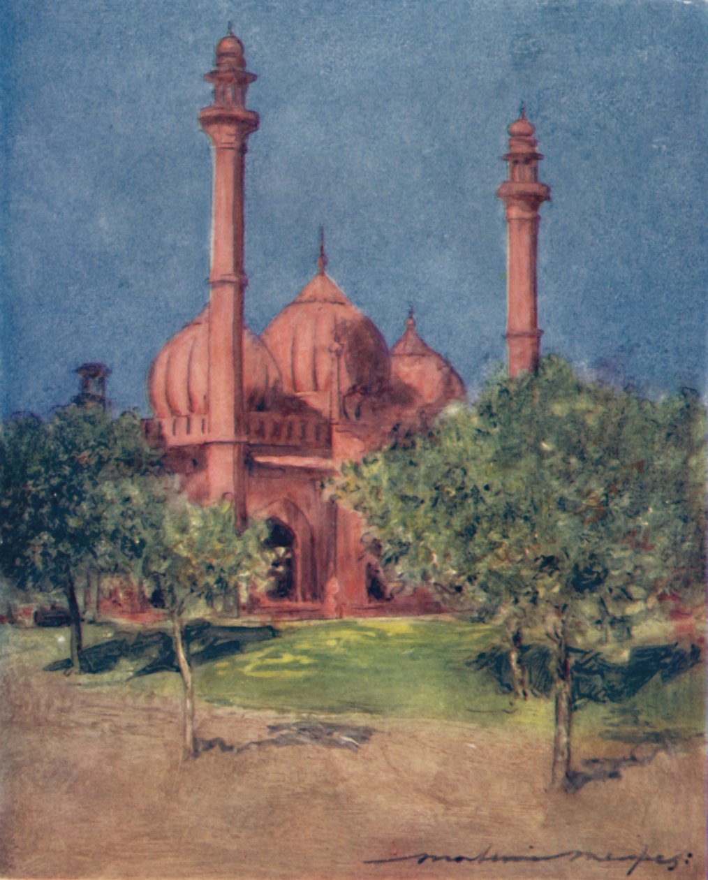 Meczet Naul Masa, 1905 autorstwa Mortimer Ludington Menpes