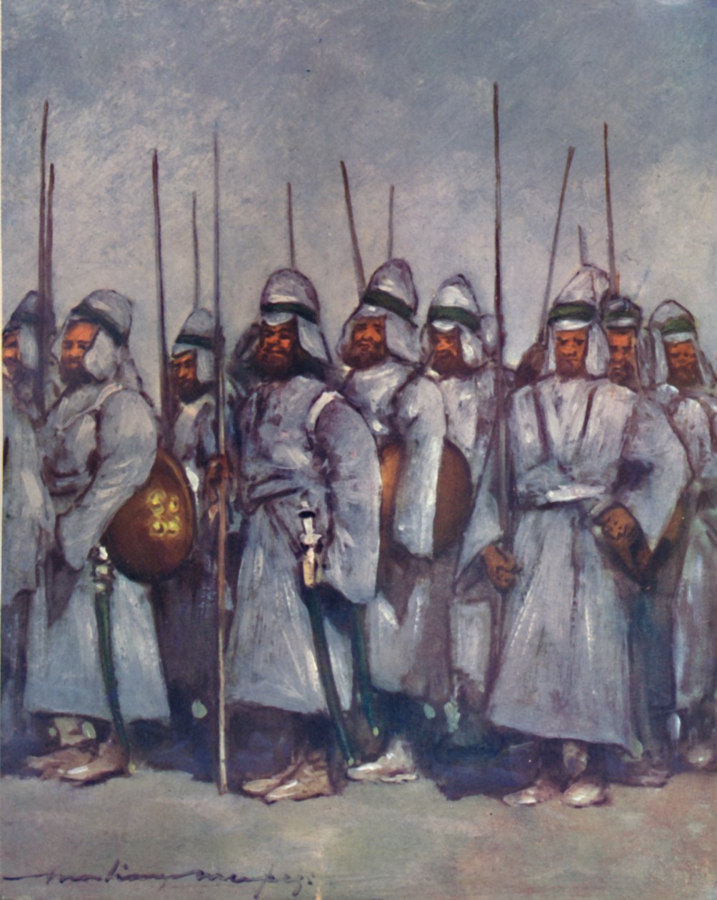 Pikowane Żołnierze Kishengarh, 1903 autorstwa Mortimer Ludington Menpes