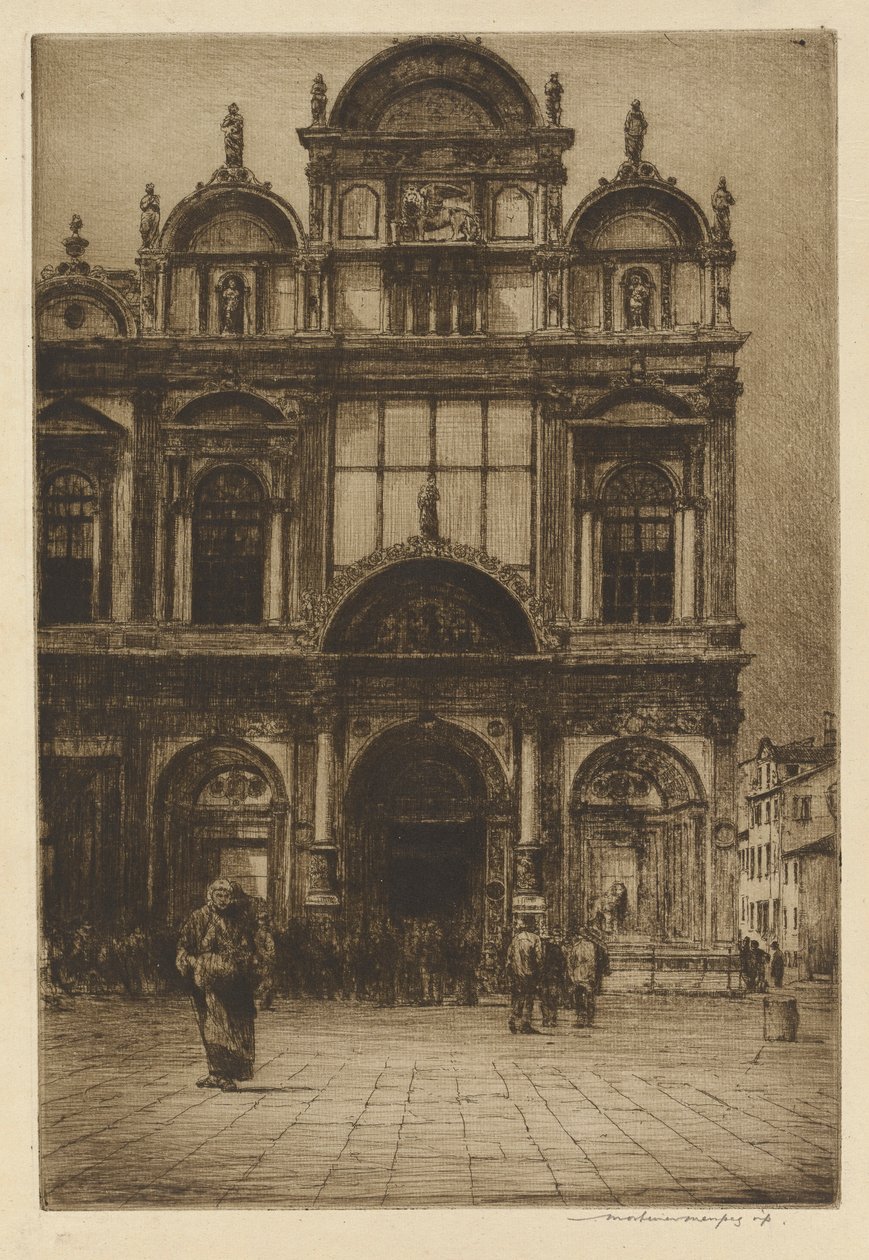 Fasada Scuola di San Marco, Wenecja autorstwa Mortimer Menpes