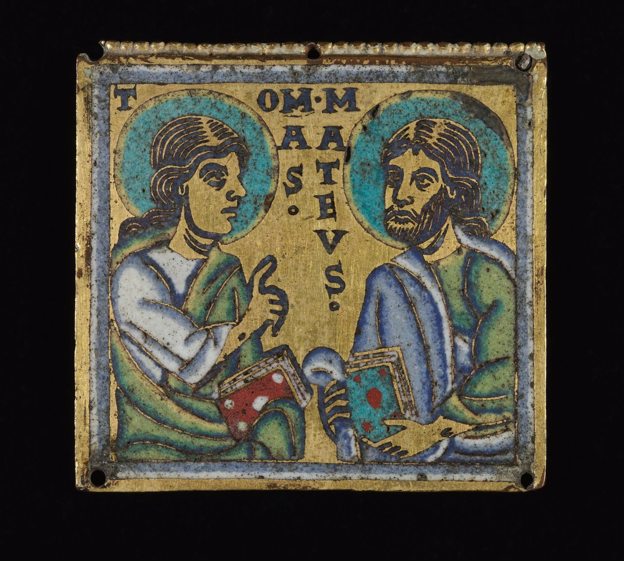 Tablica przedstawiająca św. Tomasza i św. Mateusza, ok.1160 autorstwa Mosan School