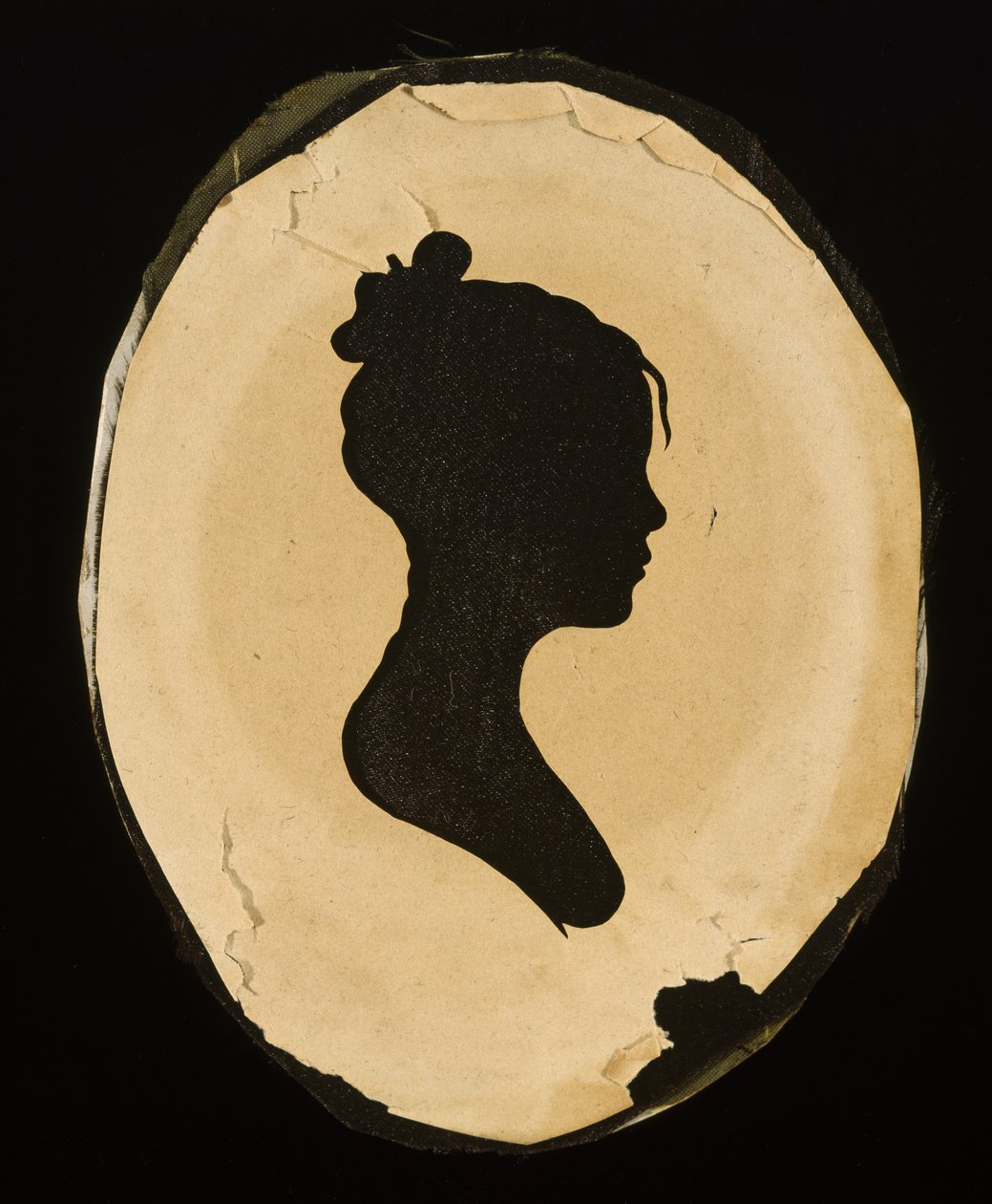 Odsłonięta sylwetka młodej kobiety, po 1802 (papier pergaminowy, czarny tusz) autorstwa Moses Williams