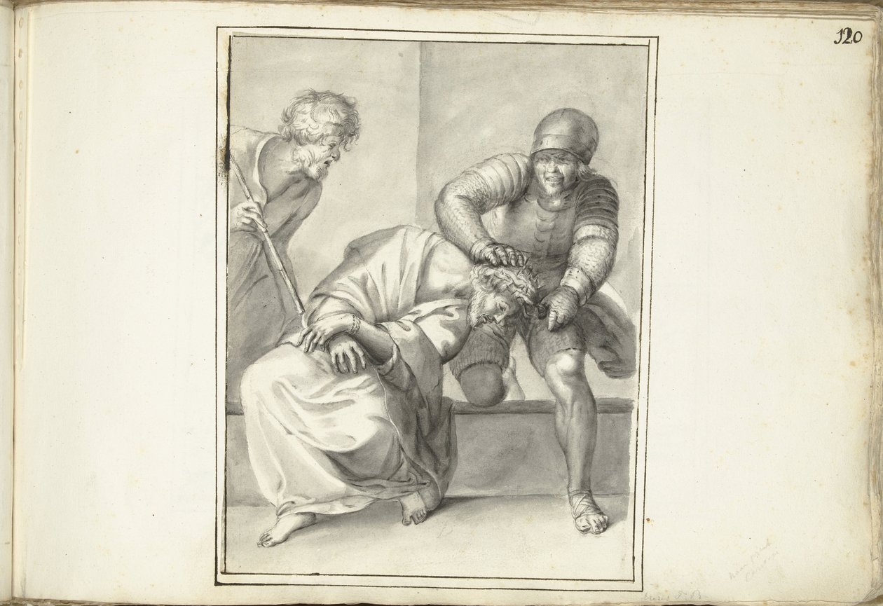 Chrystus ukoronowany cierniem autorstwa Moses Ter Borch
