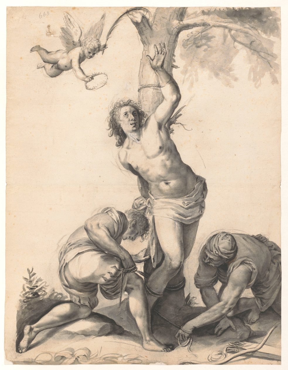 Męczeństwo św. Sebastiana autorstwa Moses Ter Borch