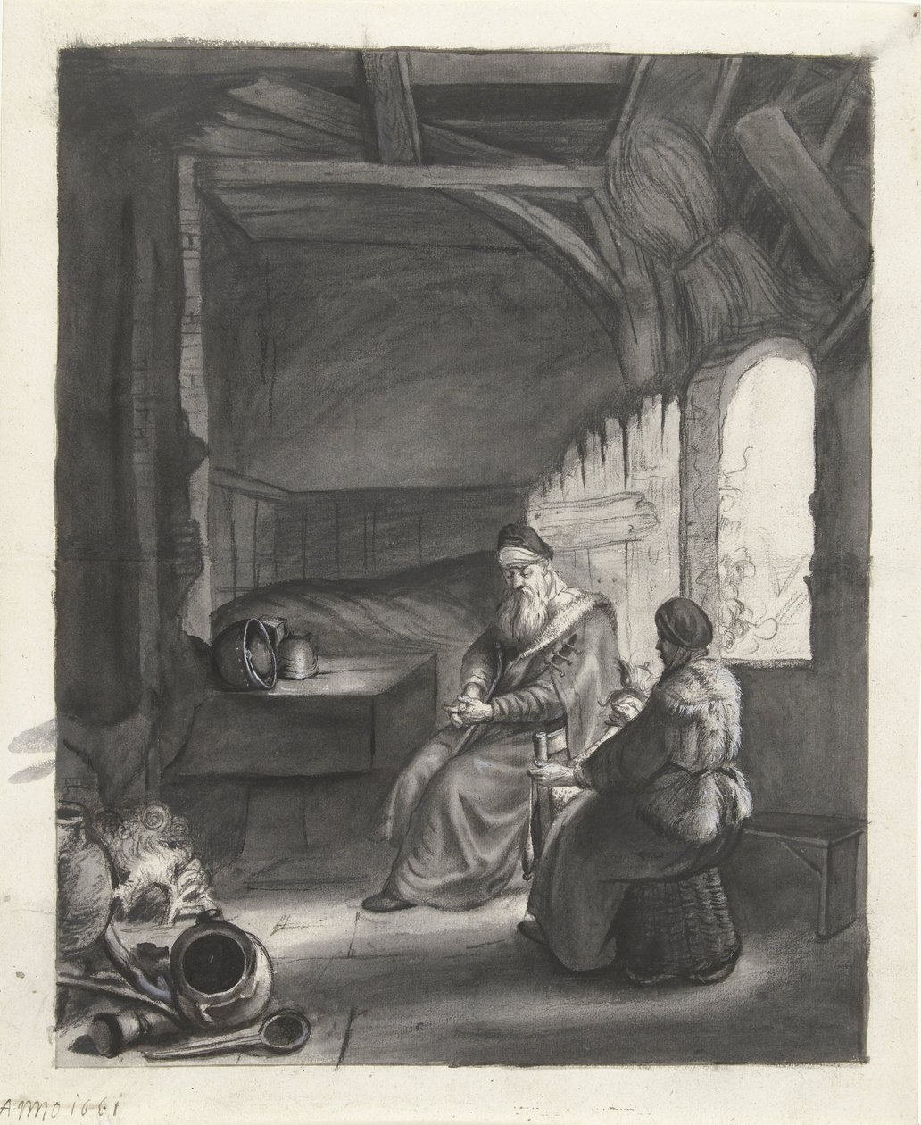 Tobit i Anna autorstwa Moses Ter Borch