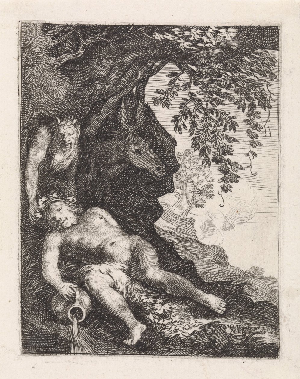 Slappende Silenus autorstwa Moyses van Wtenbrouck