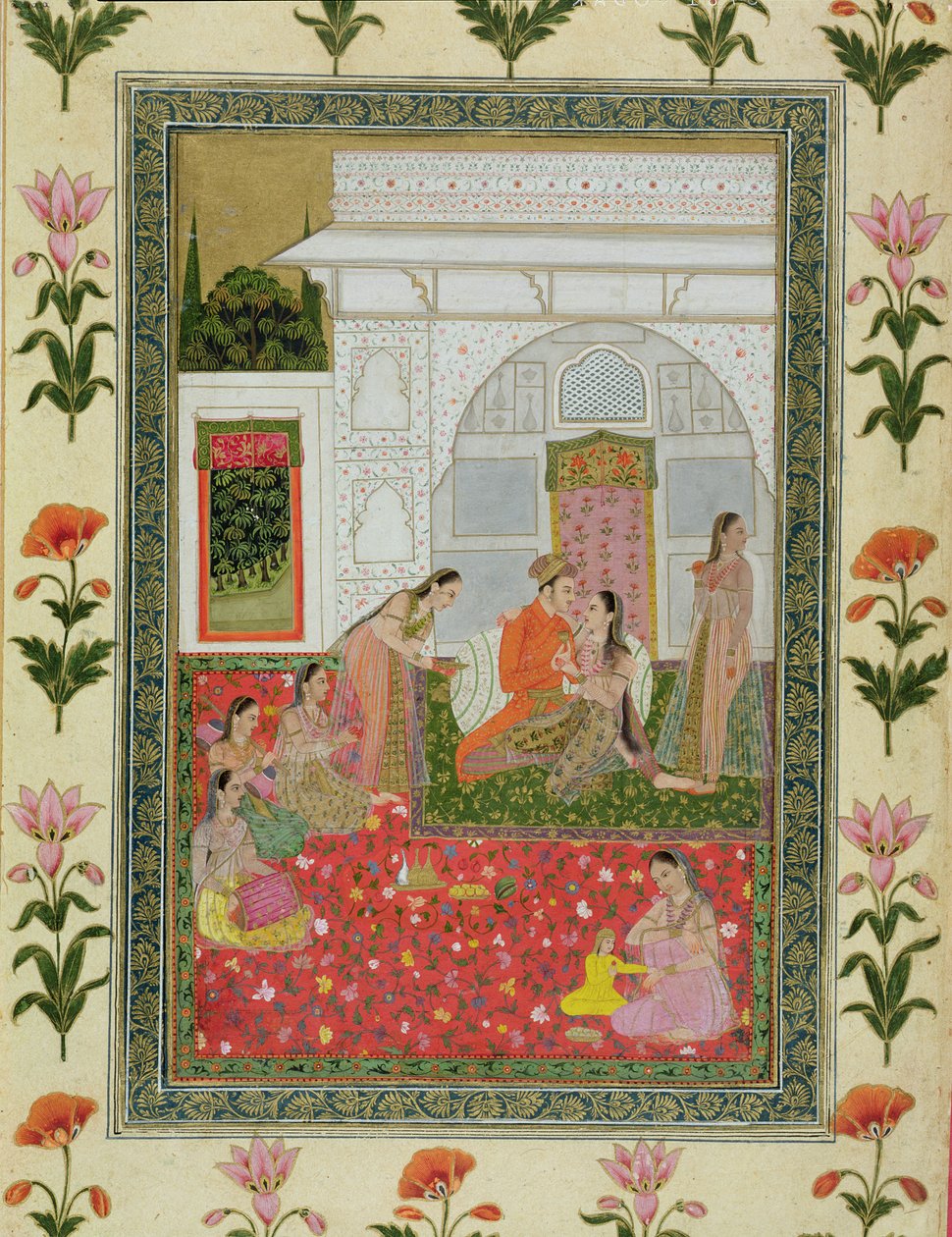Para z asystentkami i muzykami, z albumu Small Clive autorstwa Mughal School