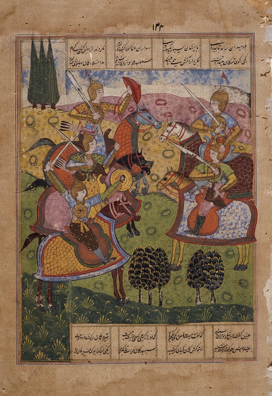 Spotkanie wojowników, 1620-25 autorstwa Mughal School
