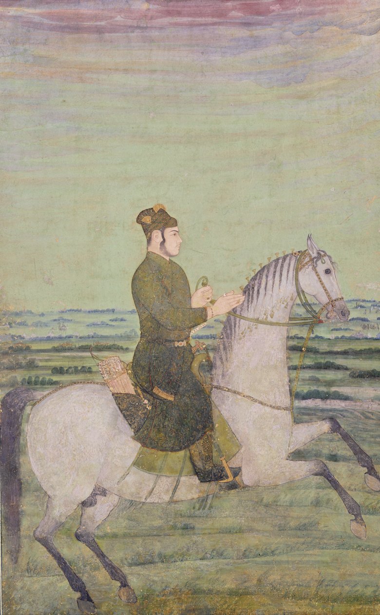 Mogołów na koniu, ok. 1700 autorstwa Mughal School
