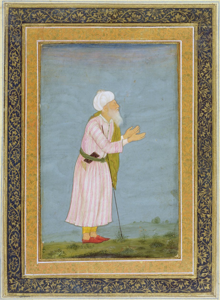 Muzułmańska figura religijna, z albumu Small Clive (nieprzezroczyste wc na papierze) autorstwa Mughal School
