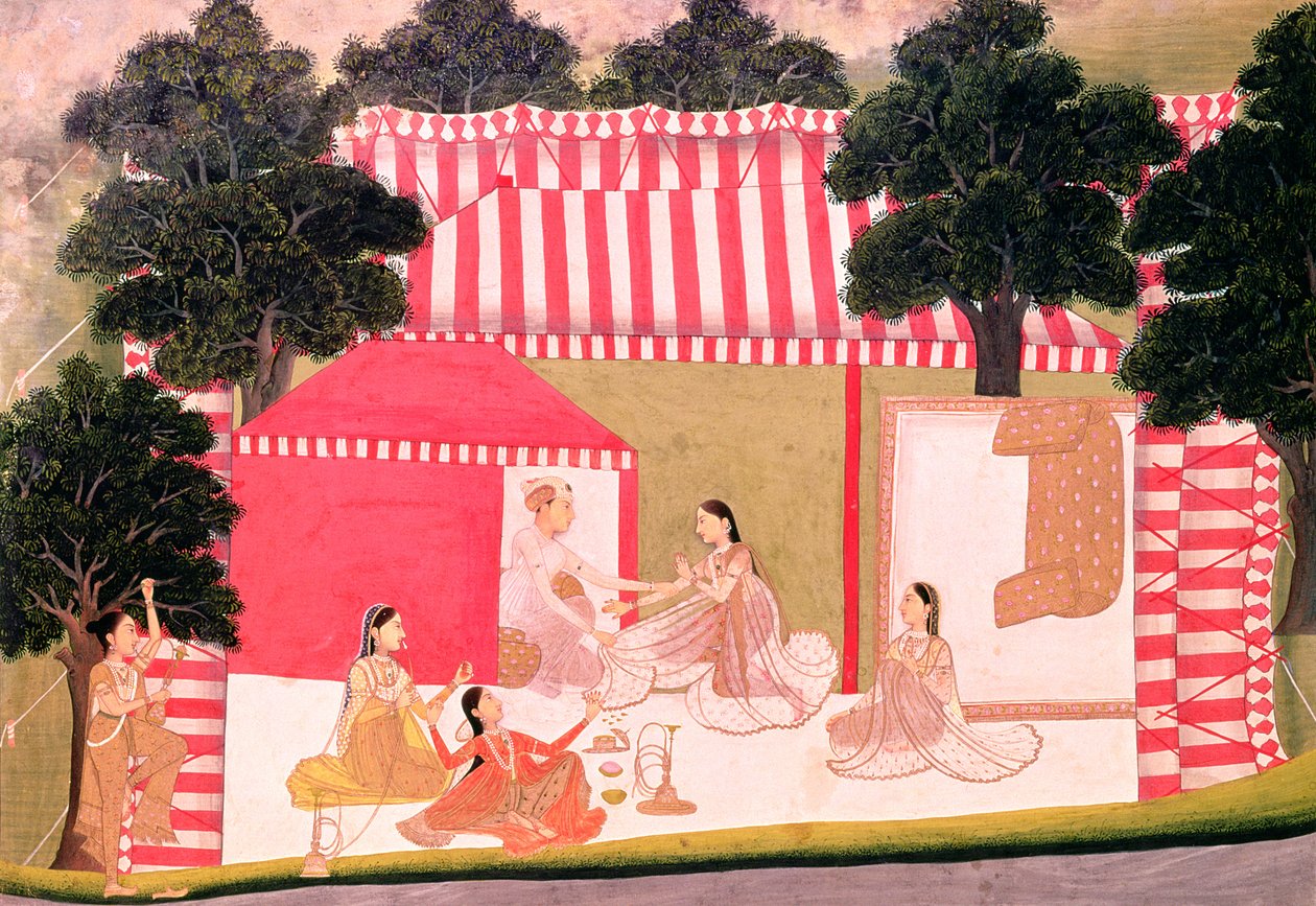 Książę i jego Harem autorstwa Mughal School