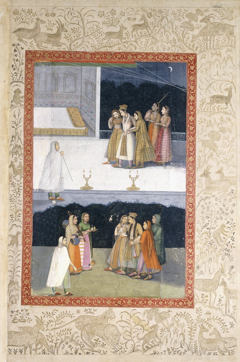 Zmęczona młodzież, ok. 1720 autorstwa Mughal School