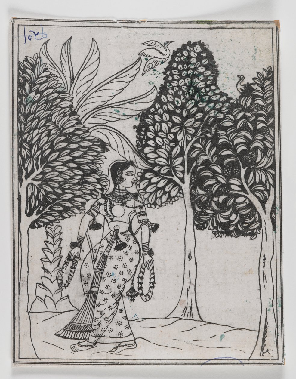 Kamod Ragini, 1605-1610 (tusz na papierze) autorstwa Mughal School