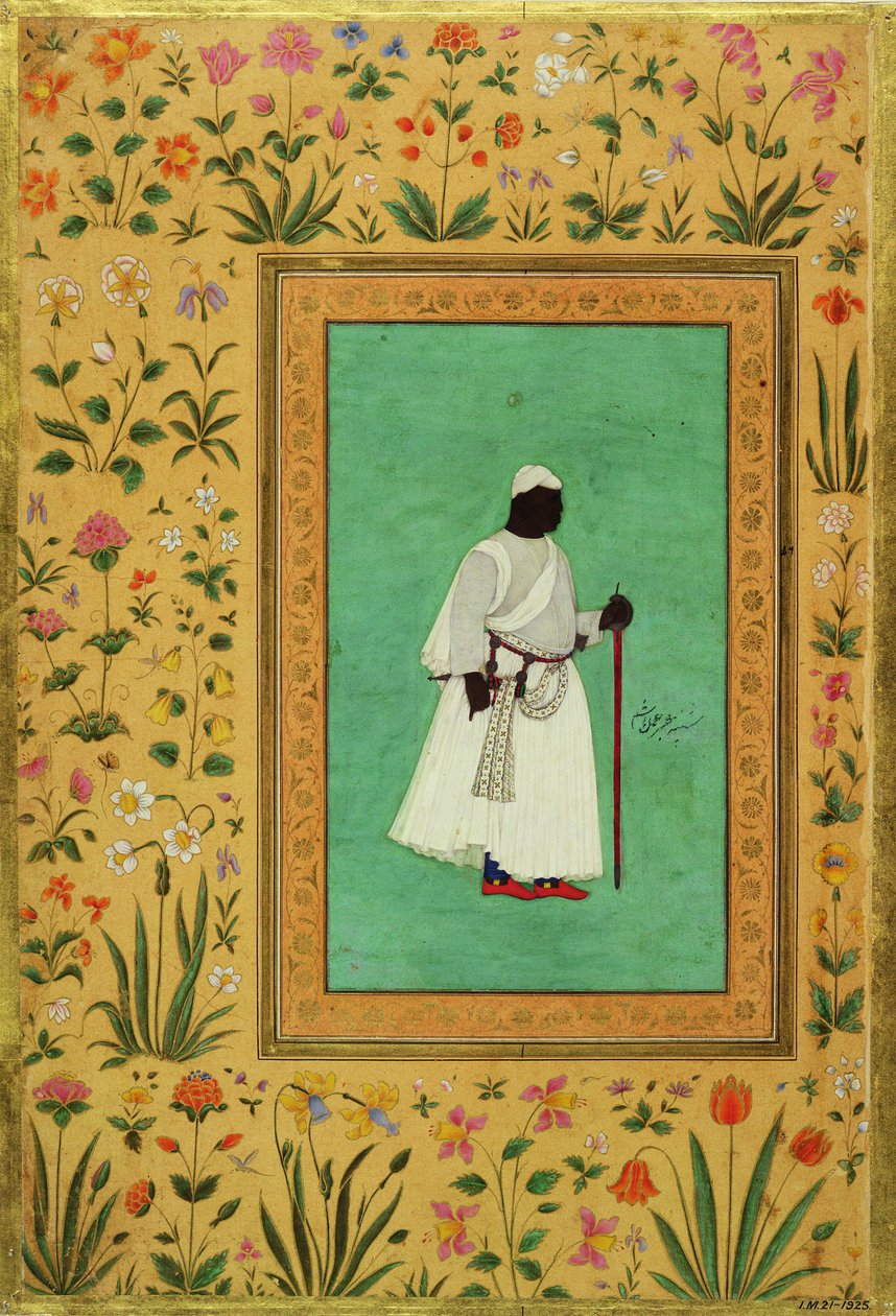 Malik Ambar (1548-1626) z Ahmadnager, ok. 1605-27 autorstwa Mughal School