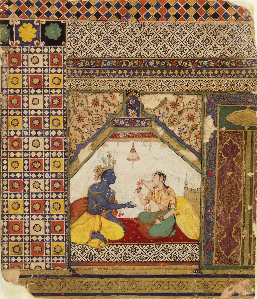 Rama próbuje usprawiedliwić Sicie swoje odrzucenie jej, c.1595 autorstwa Mughal School