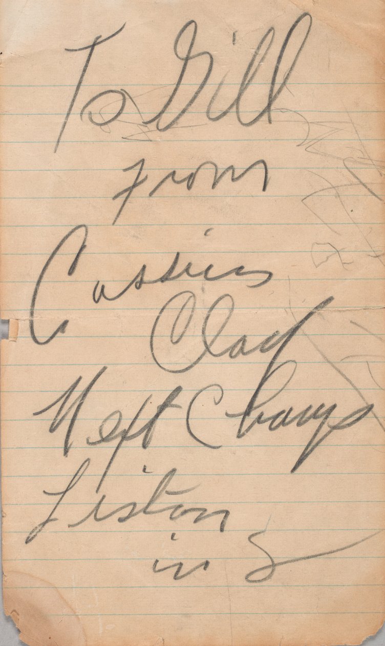 Autograf napisany przez Cassius Clay, 1963. autorstwa Muhammad Ali