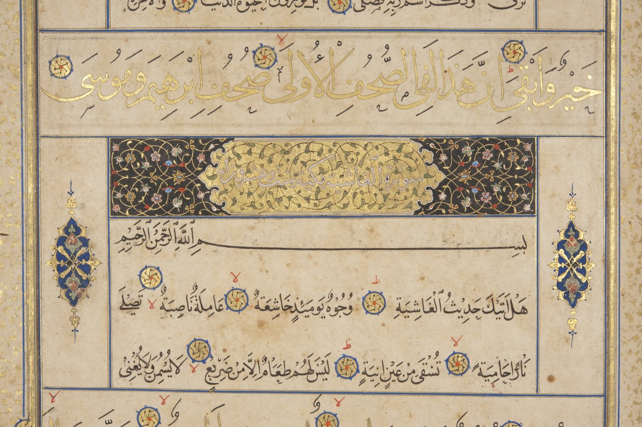 Fol 311 recto, Timurid Koran, 1441 (tusz i złoto na papierze) autorstwa Muhammad Mumin Abdallah Al Murwand