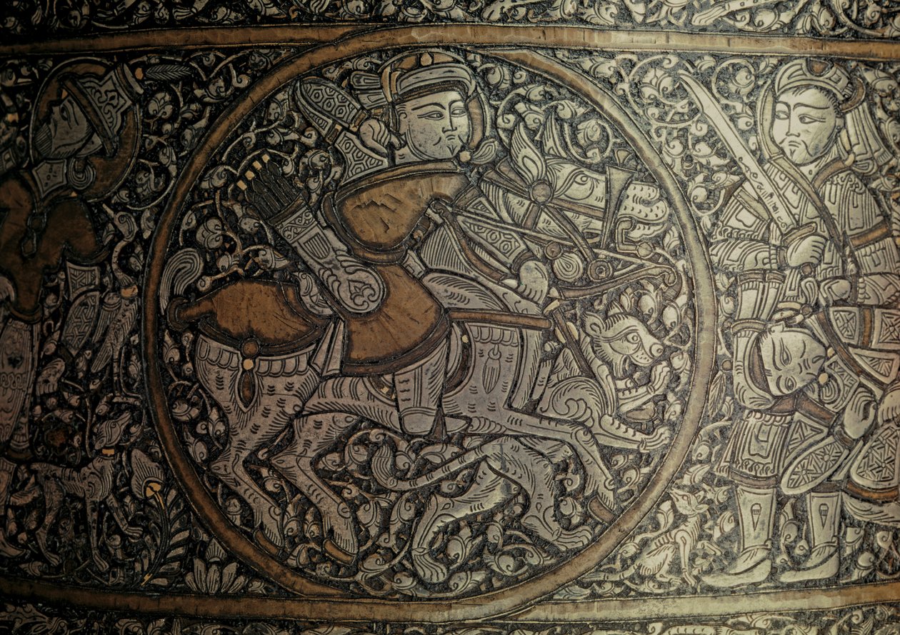 MAMLUK KNIGHT: Sztuka syryjska. Szczegół basenu zwanego "Baptysterium Świętego Ludwika"... autorstwa Muhammed Ibn Al Zayn