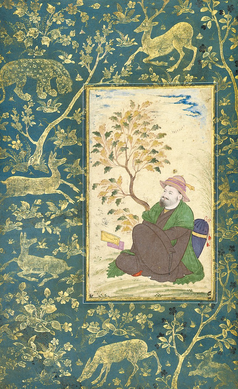 Portret Darwisza Muhammada Khatiba, 1697-8 autorstwa Muin Musavvir