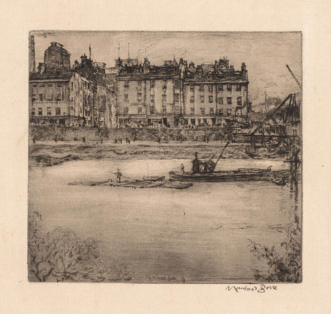 Akwaforty Glasgow: Gorbals autorstwa Muirhead Bone