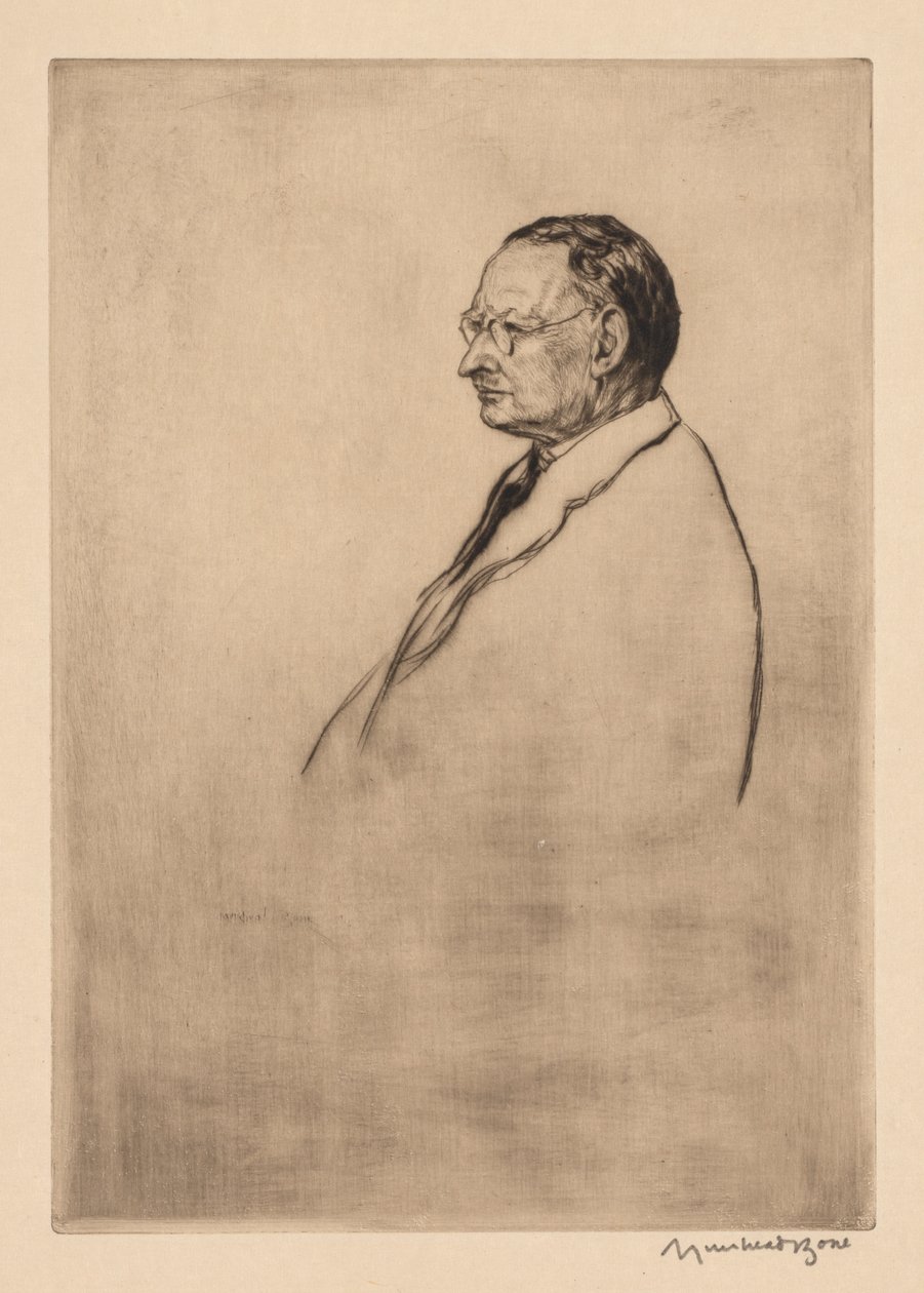 John Robertson, J. P., Dundee autorstwa Muirhead Bone