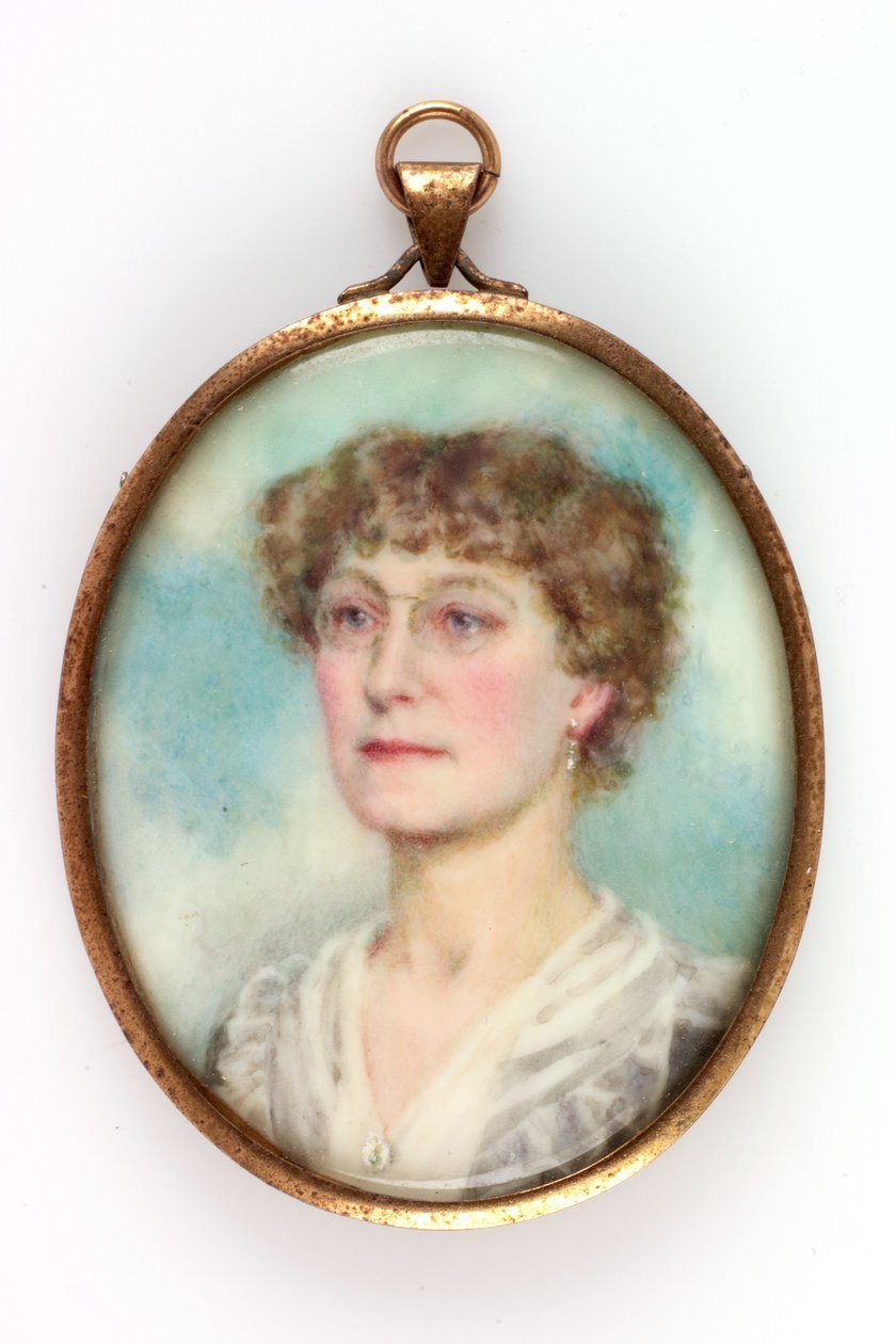 Portret panny Ady de Cardonnel-Lawson, 1914 (kolor ciała, ołówek i toaleta na papierze) autorstwa Muriel Linton