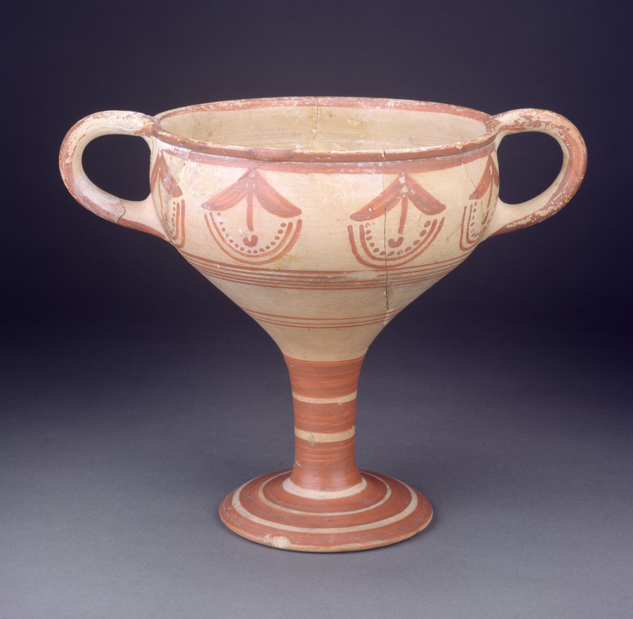 Kylix, Rodos, Mykeny, Grecja, ok. 1500 (malowane naczynia gliniane) autorstwa Mycenaean