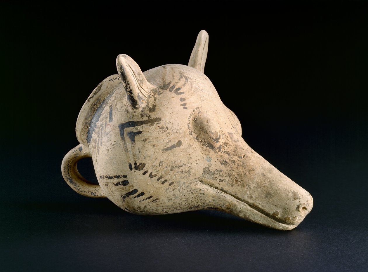 Fox rhyton ceramika autorstwa Mycenaean