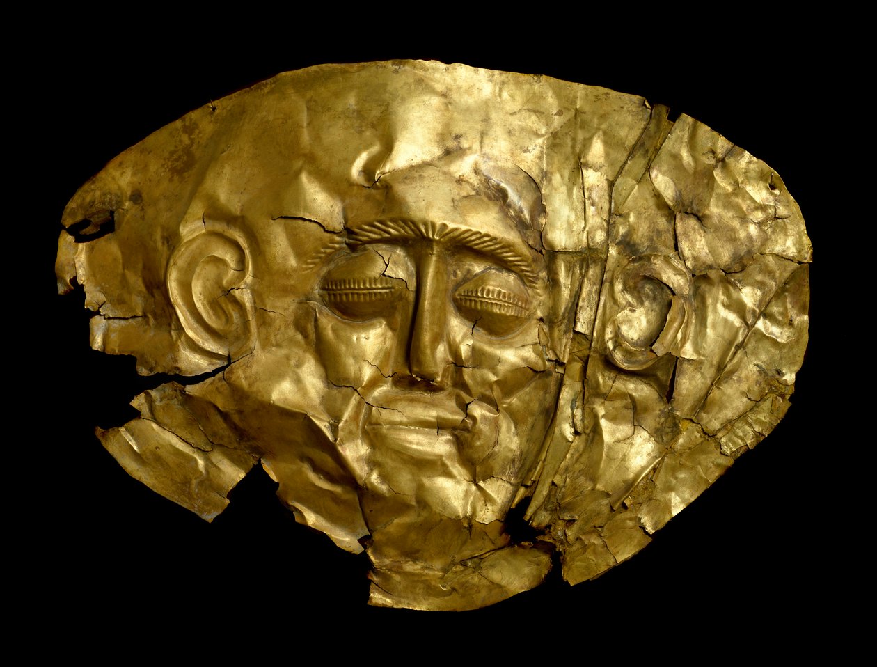 Sztuka mykeńska: złota maska pogrzebowa autorstwa Mycenaean