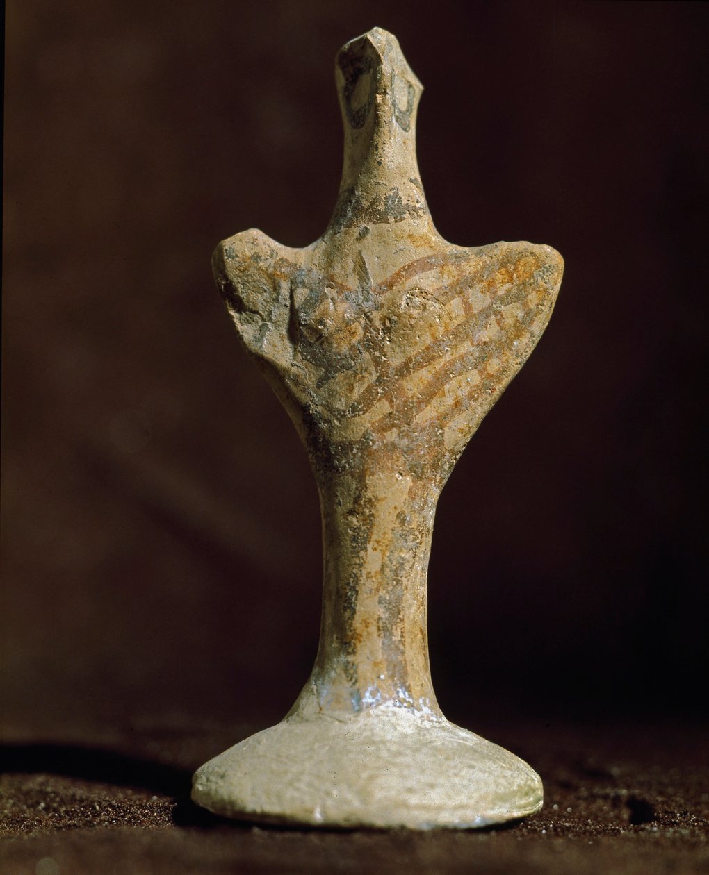 Sztuka mykeńska: posążek z terakoty ze Scoglio del Tonno (Punta Tonno, Taranto) we Włoszech. Epoka brązu, 2000 pne. autorstwa Mycenaean Mycenaean