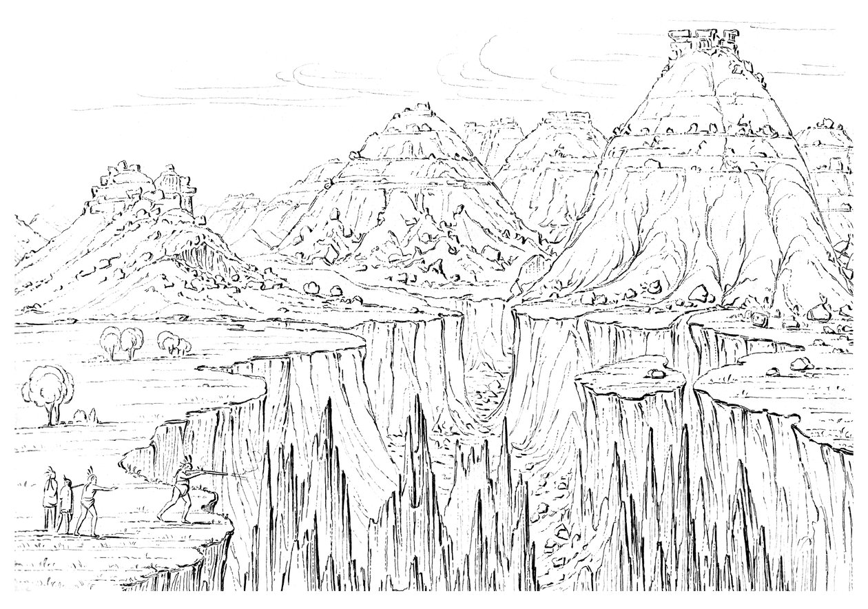 Kanion, Ameryka Północna, 1841. autorstwa Myers and Co