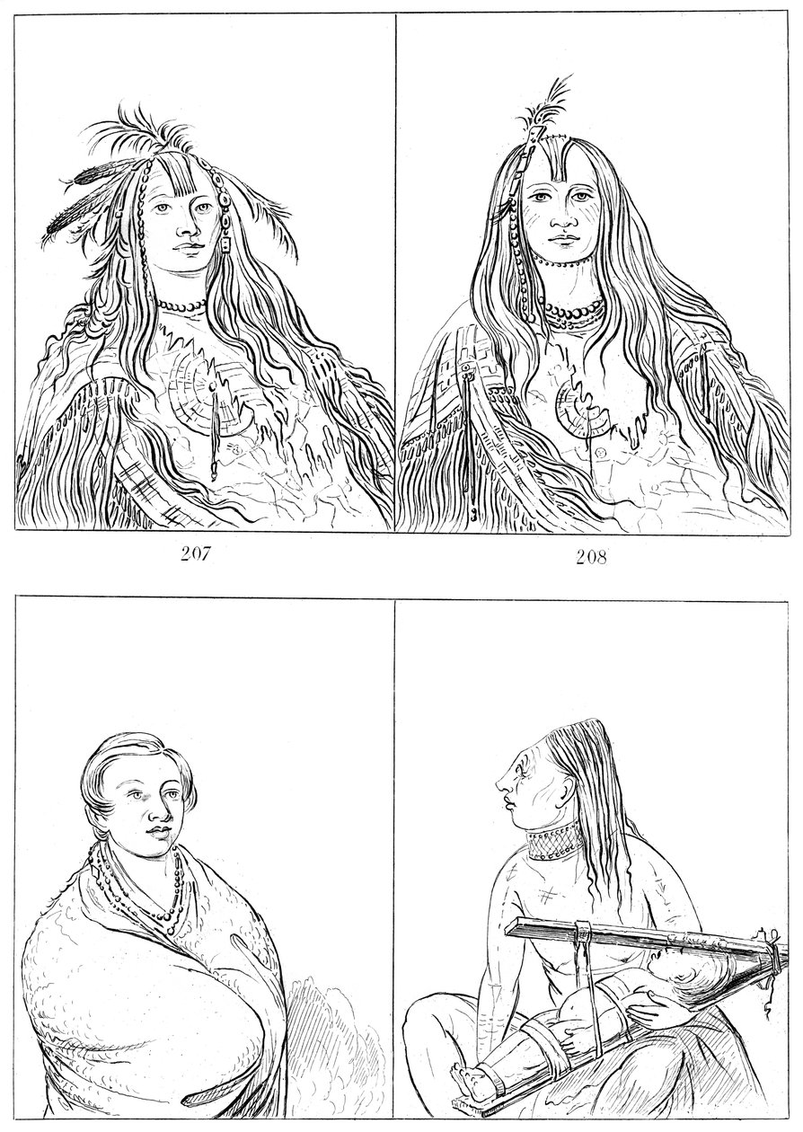 Płaskogłowi, Nez Perces i Chinooks, 1841. autorstwa Myers and Co