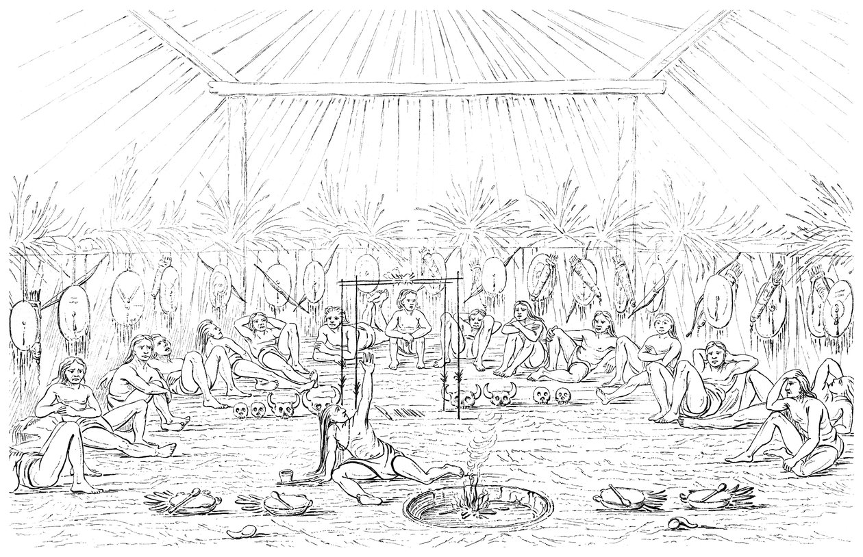 Medycyna i wnętrze tipi, 1841 r. autorstwa Myers and Co