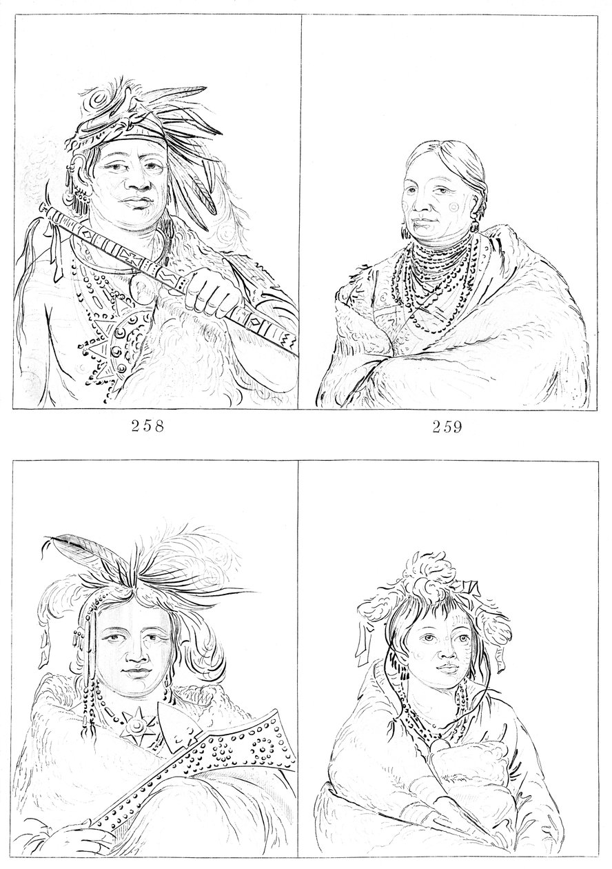 Menominees, 1841. autorstwa Myers and Co
