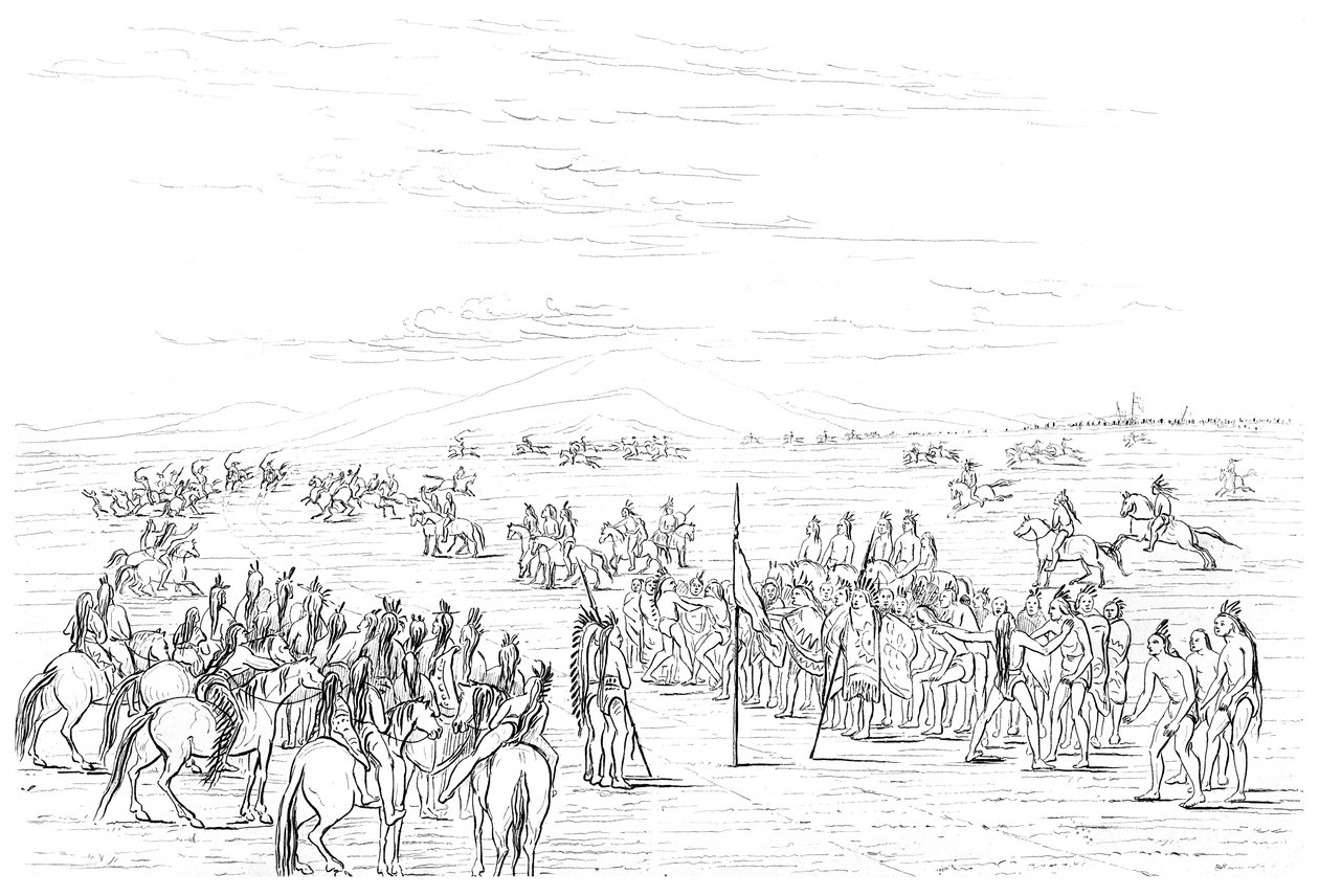 Rasa koni rdzennych Amerykanów, 1841. autorstwa Myers and Co