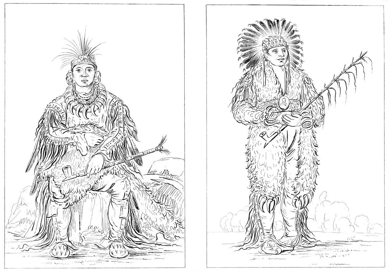 Otoes, Fort Leavenworth, Lower Missouri, 1841. autorstwa Myers and Co