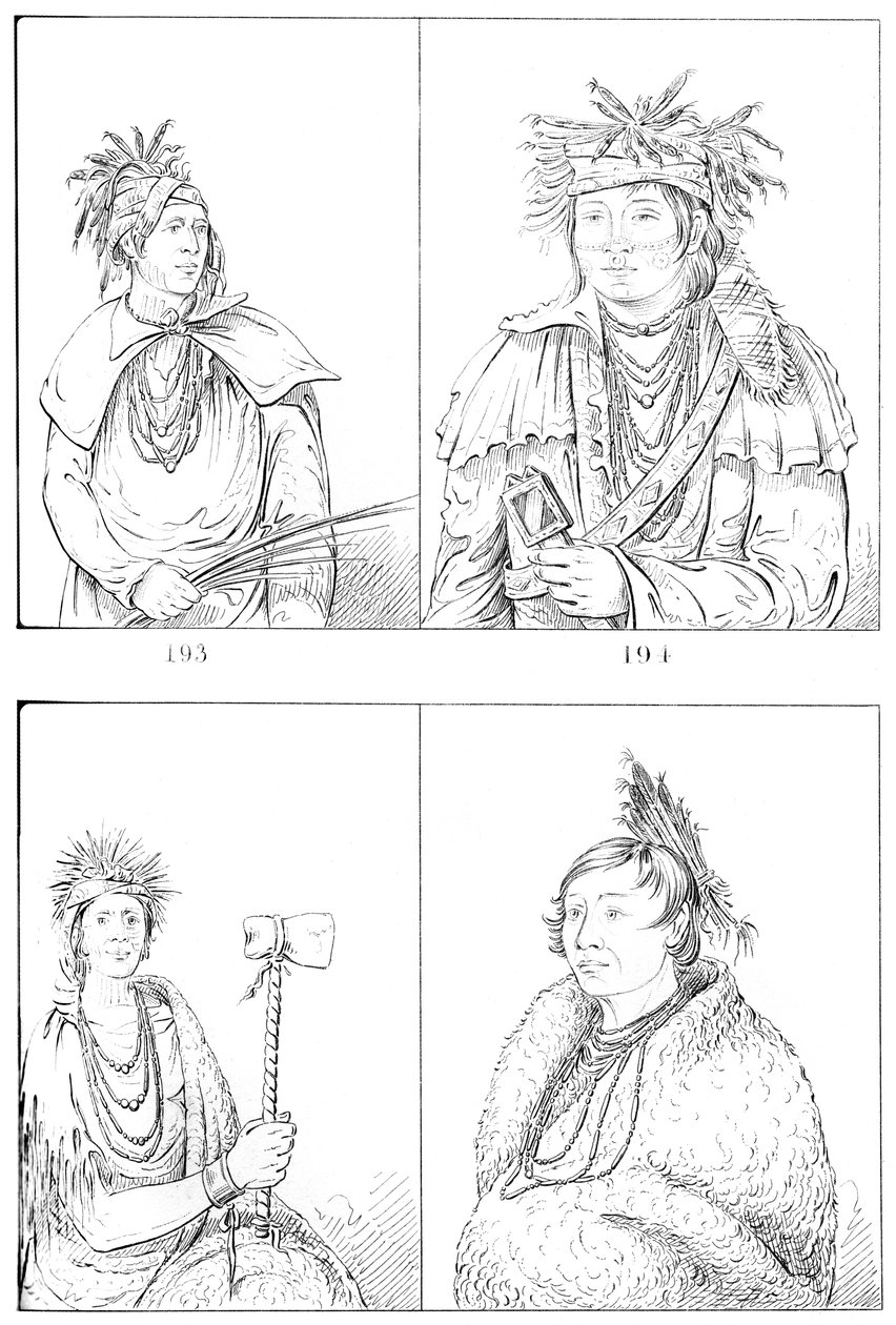 Peorias i Piankashaws, 1841. autorstwa Myers and Co