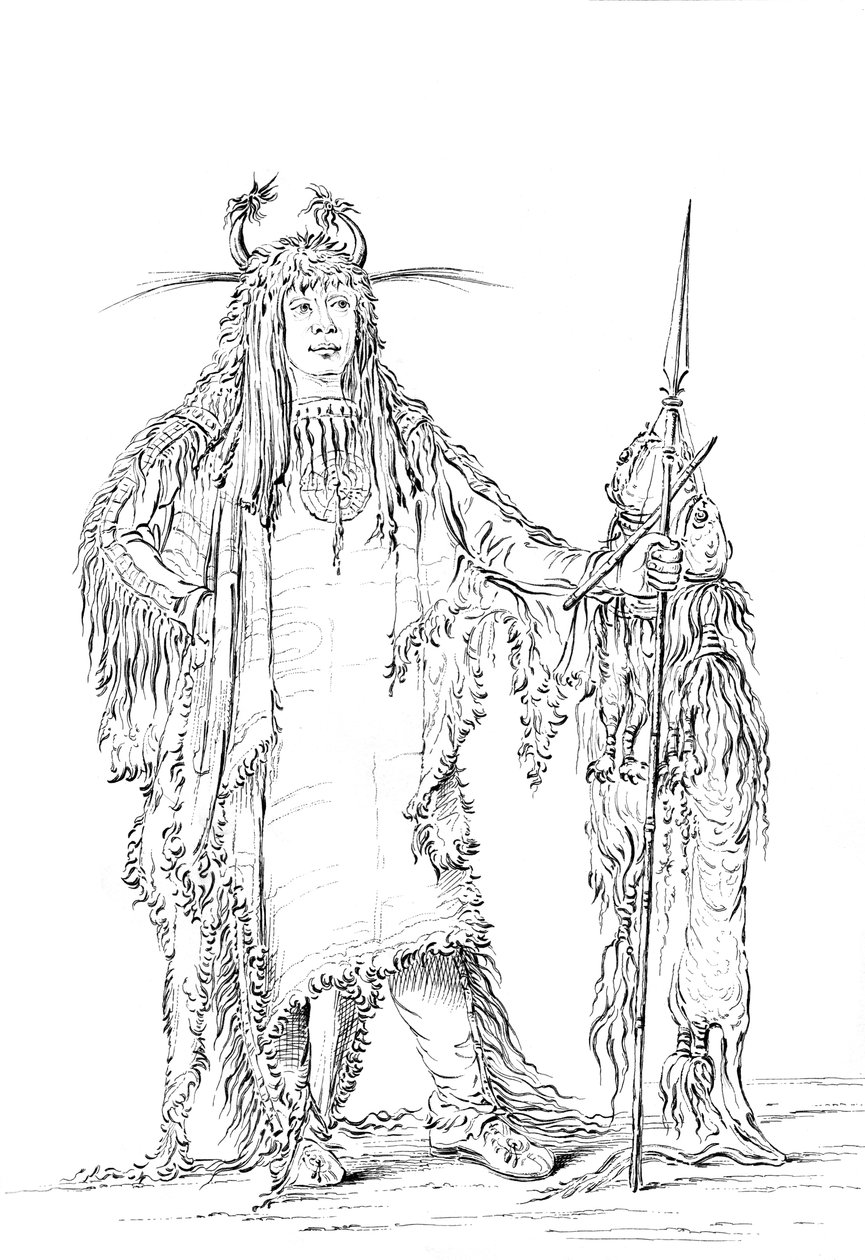 Portret żeber orła, Indianin, 1841. autorstwa Myers and Co