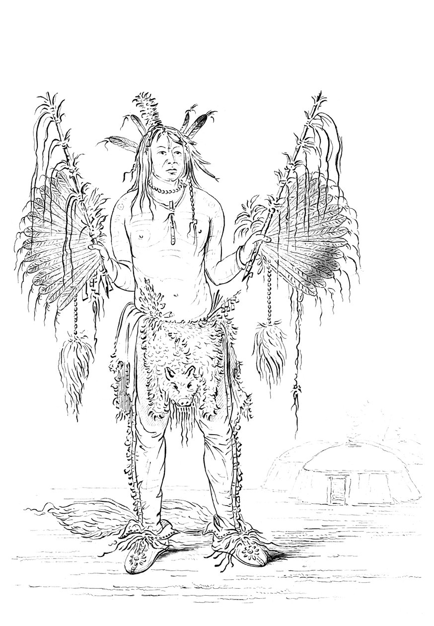 Portret rdzennego Amerykanina, 1841. autorstwa Myers and Co