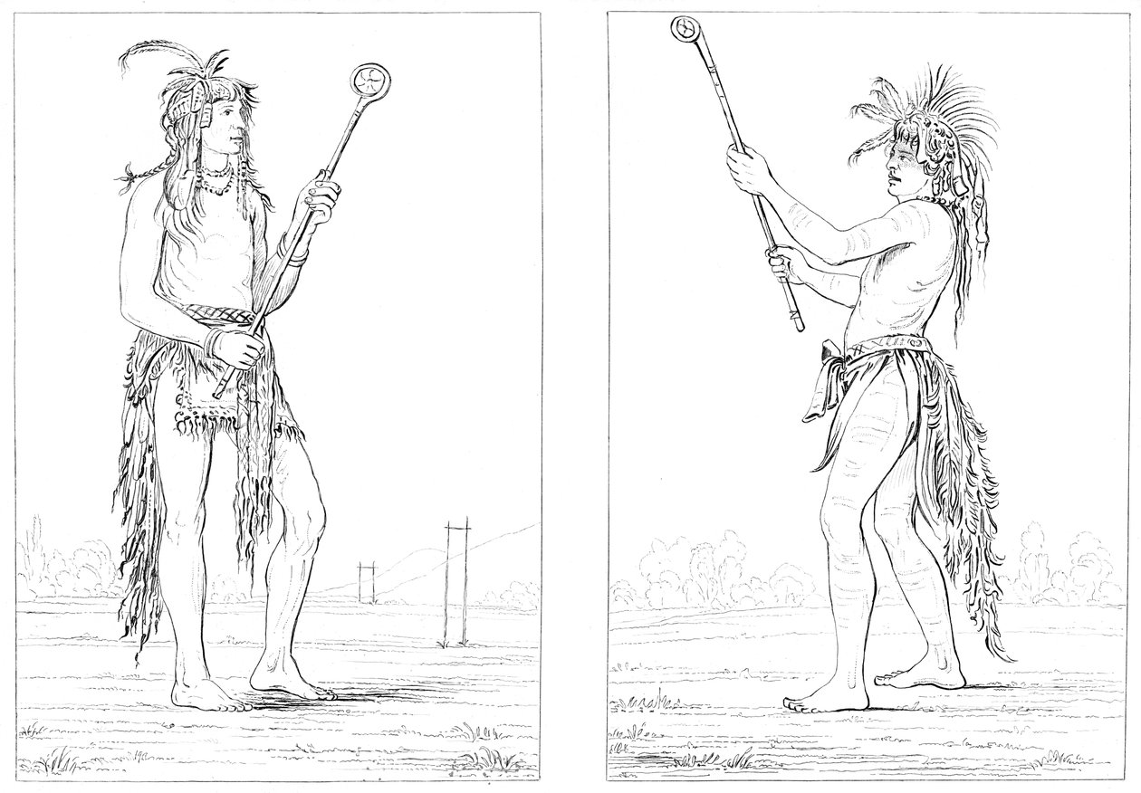 Piłkarze Sioux, 1841. autorstwa Myers and Co