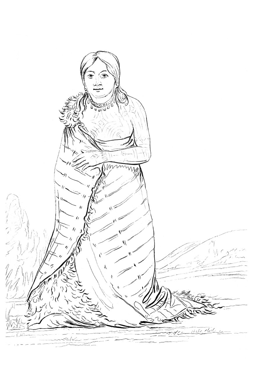Czysta Fontanna, żona wodza plemienia Ponca, 1841. autorstwa Myers and Co