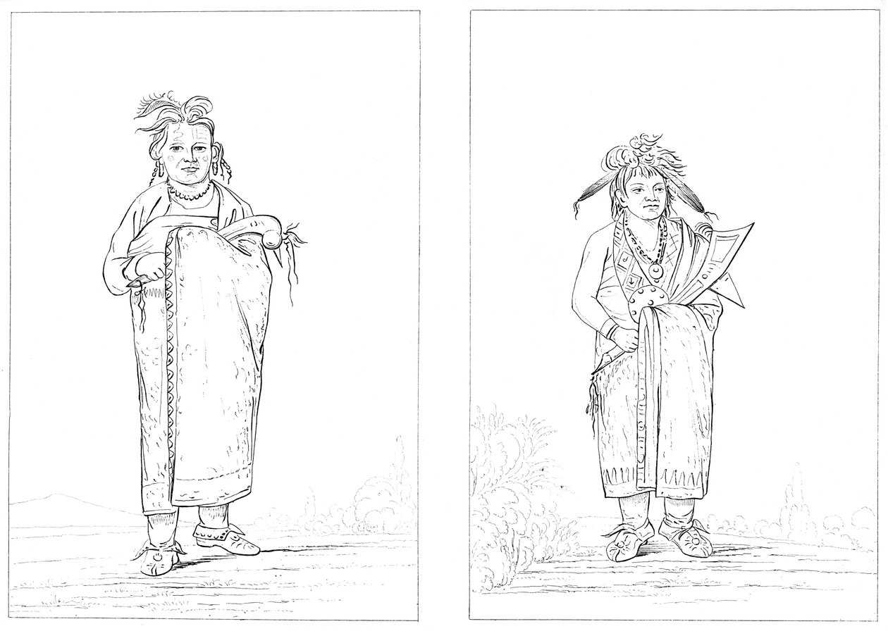Winnebagoes, 1841. autorstwa Myers and Co