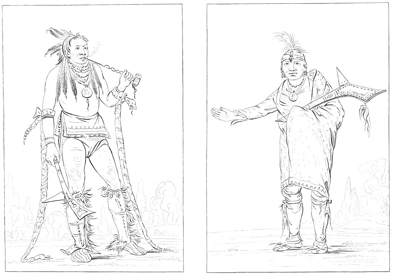 Winnebagoes, 1841. autorstwa Myers and Co