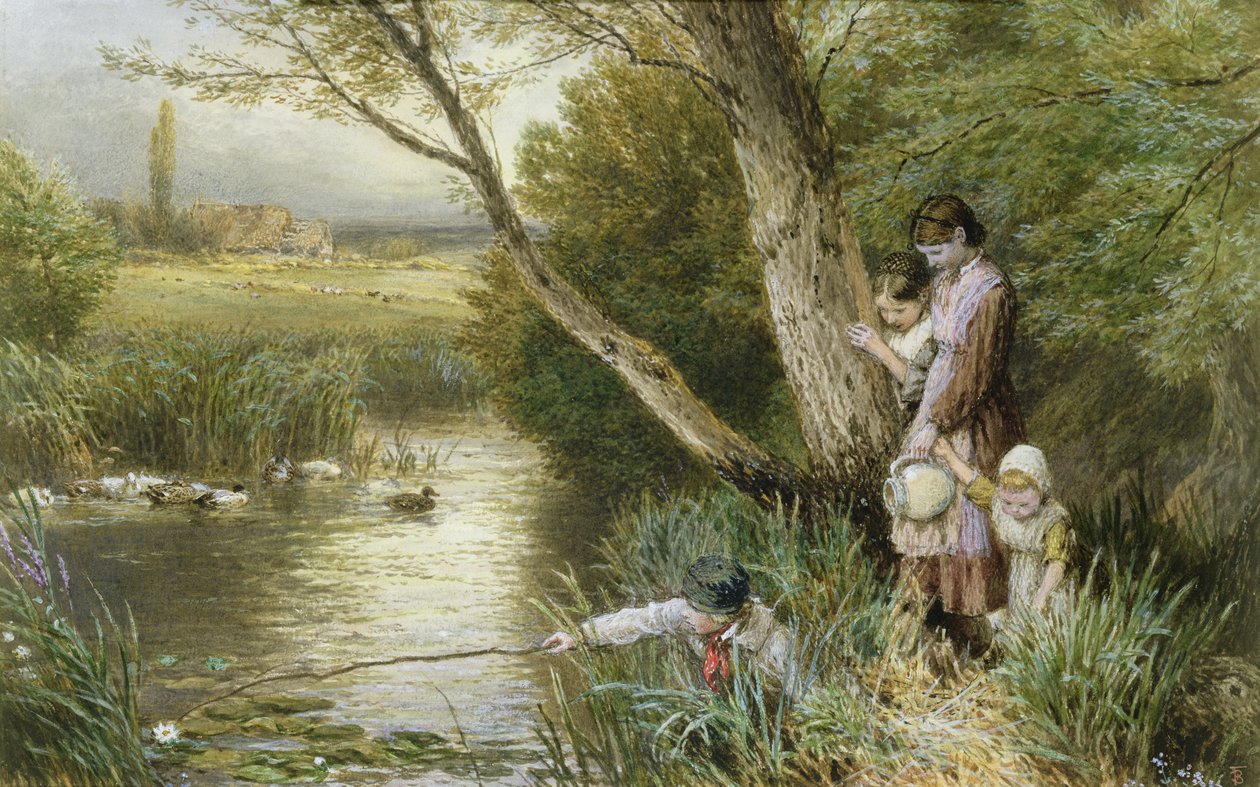 Nad strumieniem autorstwa Myles Birket Foster