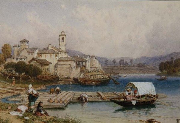Jezioro Maggiore autorstwa Myles Birket Foster