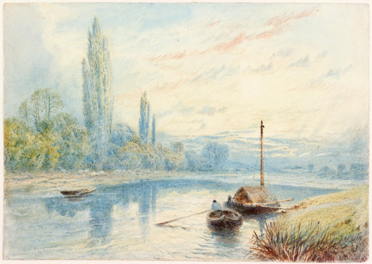 Scena rzeczna (kolor nadwozia i toaleta na papierze) autorstwa Myles Birket Foster