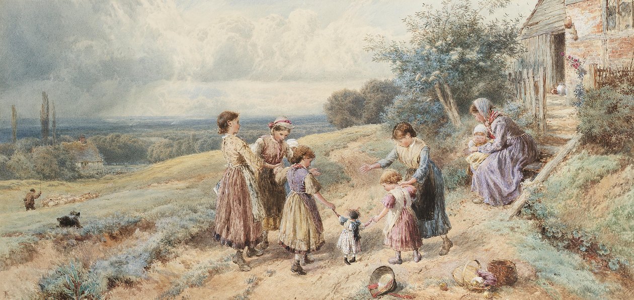 Nauczanie Dolly chodzić autorstwa Myles Birket Foster