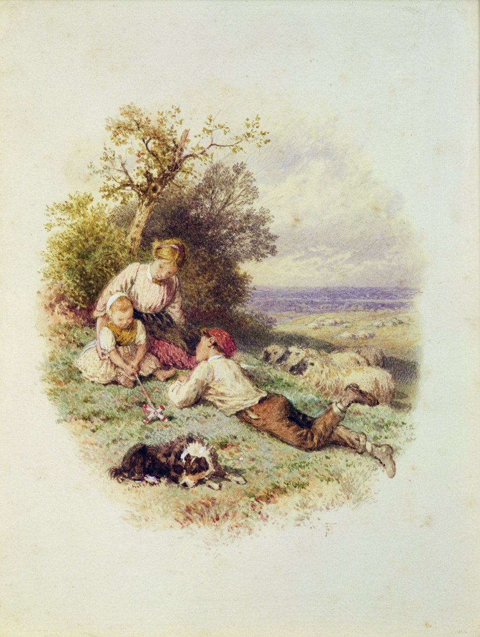 Młody Pasterz autorstwa Myles Birket Foster