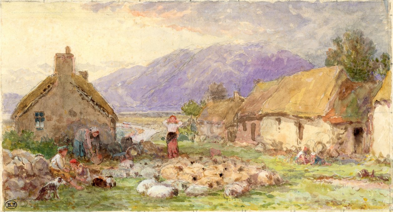 Bez tytułu (ołówek i akwarela na papierze) autorstwa Myles Birket Foster